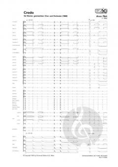 Credo für Chor SATB, Klavier und Orchester von Arvo Pärt im Alle Noten Shop kaufen