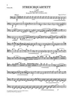 Streichquartette op. 51 Nr. 1 c-moll / Nr. 2 a-moll von Johannes Brahms im Alle Noten Shop kaufen (Stimmensatz)
