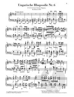 Ungarische Rhapsodie Nr. 6 von Franz Liszt 