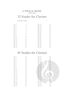 32 Etudes And 40 Studies For Clarinet von Cyrille Rose 