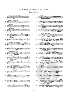 32 Etudes And 40 Studies For Clarinet von Cyrille Rose 