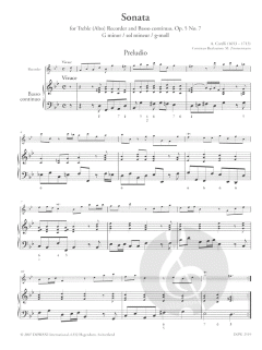 Sonata für Altblockflöte und Basso continuo (Arcangelo Corelli) 