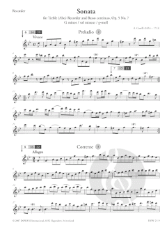 Sonata für Altblockflöte und Basso continuo (Arcangelo Corelli) 