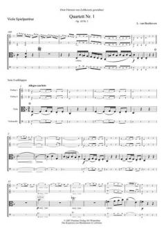 Streichquartett F-Dur Op. 18 Nr. 1 von Ludwig van Beethoven im Alle Noten Shop kaufen