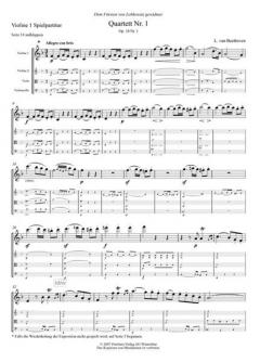Streichquartett F-Dur Op. 18 Nr. 1 von Ludwig van Beethoven im Alle Noten Shop kaufen