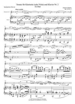 Sonate Es-Dur Op. 120 Nr. 2 von Johannes Brahms für Klarinette und Klavier im Alle Noten Shop kaufen