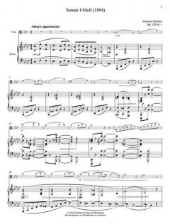 Sonate f-Moll op. 120 Nr. 1 für Viola und Klavier von Johannes Brahms im Alle Noten Shop kaufen