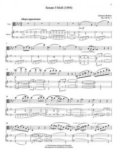 Sonate f-Moll op. 120 Nr. 1 für Viola und Klavier von Johannes Brahms im Alle Noten Shop kaufen