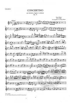 Concertino B-Dur für Klarinette und Fagott von Franz Danzi 