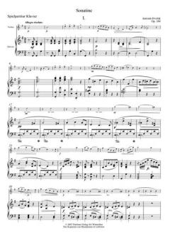Sonatine G-Dur Op. 100 für Violine und Klavier von Antonín Dvorák im Alle Noten Shop kaufen