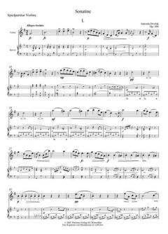 Sonatine G-Dur Op. 100 für Violine und Klavier von Antonín Dvorák im Alle Noten Shop kaufen