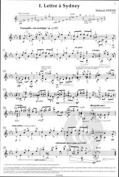20 Lettres pour guitare von Roland Dyens 