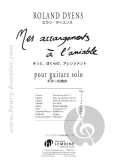 Mes arrangements a l'amiable von Roland Dyens 