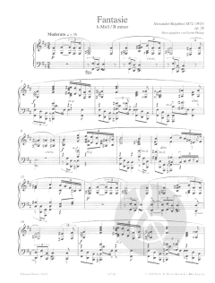 Fantasie in h-Moll op. 28 von Alexander Skrjabin 
