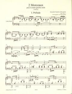 Prélude und Nocturne op. 9 für die linke Hand von Alexander Skrjabin 