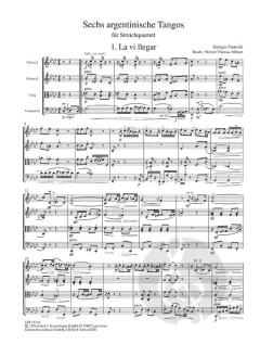 6 argentinische Tangos Band 1 für Streichquartett (Nr. 1-3) im Alle Noten Shop kaufen