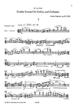 Violinkonzert Nr. 2 op. 87 von Günter Raphael 