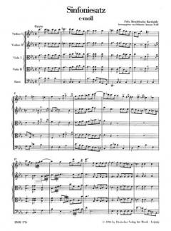 Sinfoniesatz c-moll von Felix Mendelssohn Bartholdy 