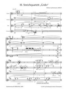 Streichquartett Nr. 3 'Grido' von Helmut Lachenmann im Alle Noten Shop kaufen (Partitur)