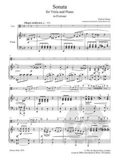 Sonate in d-moll von Michail Iwanowitsch Glinka 