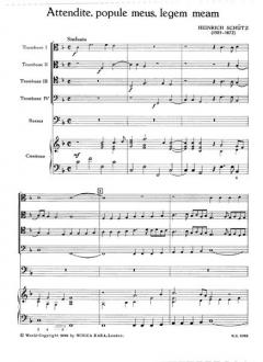Attendite, populae meas, legam meam (Heinrich Schütz) 