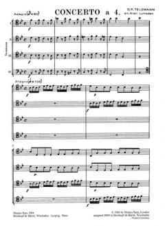 Concerto a 4 von Georg Philipp Telemann 