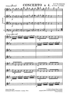 Concerto a 4 von Georg Philipp Telemann 