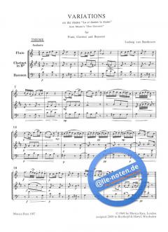 Variationen über W.A. Mozarts 'La ci darem la mano' WoO 28 von Ludwig van Beethoven für Holzbläser Trio im Alle Noten Shop kaufen