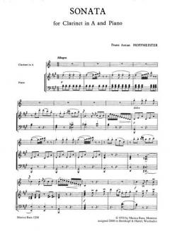 Sonate in A von Franz Anton Hoffmeister 