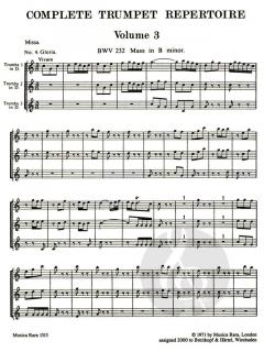 Vollständiges Trompeten-Repertoire Band 3 von Johann Sebastian Bach im Alle Noten Shop kaufen