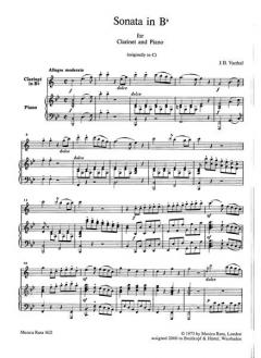 Sonate in B von Johann Baptist Vanhal 
