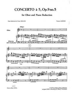 Concerto à 5 in C op. 9/5 von Tomaso Albinoni 