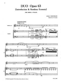 Duo op. 63 von Ignaz Moscheles für Horn und Klavier
