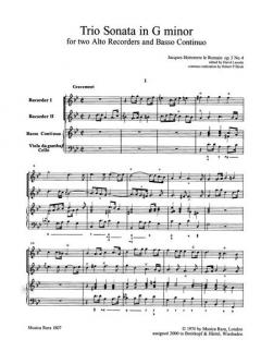 Triosonaten op. 3 Nr. 4-6 (Jacques-Martin Hotteterre) 