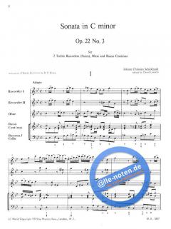 Sonaten op. 22 Nr. 3 c-Moll (Johann Christian Schickhardt) 