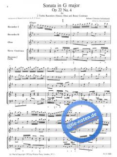 Sonaten op. 22 Nr. 4 G-Dur (Johann Christian Schickhardt) 