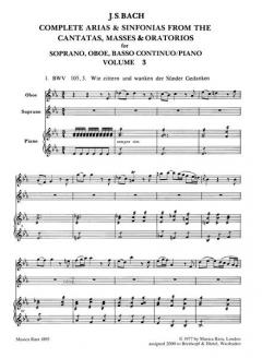 Sämtliche Arien aus den Kantaten, Messen, Oratorien Band 3 (J.S. Bach) 