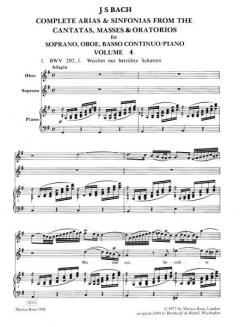 Sämtliche Arien aus den Kantaten, Messen, Oratorien Band 4 (J.S. Bach) 