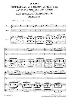 Sämtliche Arien aus den Kantaten, Messen, Oratorien Band 10 (J.S. Bach) 