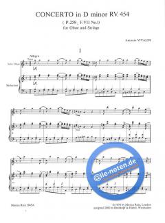 Concerto in d-moll RV 454 von Antonio Vivaldi 