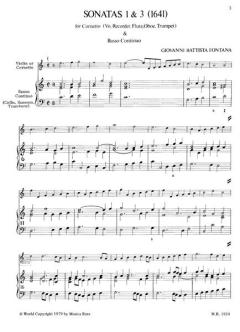 Sonaten Nr. 1 und 3 (Giovanni Battista Fontana) 