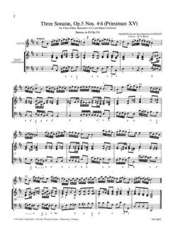 6 Sonaten op. 5 Nr. 4-6 von Jacques Loeillet 