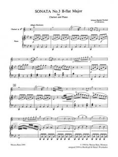 Sonate Nr. 3 in B von Johann Baptist Vanhal 