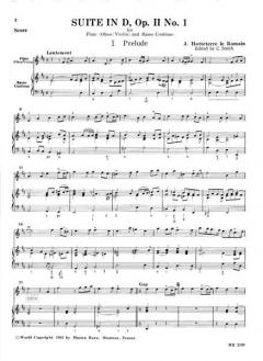 Suite in D-Dur op. 2 Nr. 1 von Jacques-Martin Hotteterre 