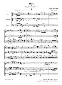 Trio von Gordon Jacob für Holzbläser Trio im Alle Noten Shop kaufen