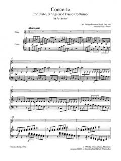 Concerto in Aminor Wq 166 von Carl Philipp Emanuel Bach 