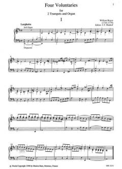 4 Voluntaries von William Boyce 