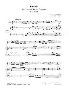 Sonata in g-Moll RV 28 von Antonio Vivaldi 