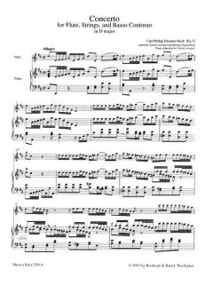 Flötenkonzert D-dur Wq 13 von Carl Philipp Emanuel Bach im Alle Noten Shop kaufen