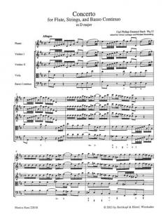 Flötenkonzert D-dur Wq 13 von Carl Philipp Emanuel Bach 